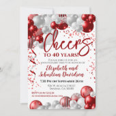 Invitation Tchin Tchin pour 40 ans 40e anniversaire (Devant)