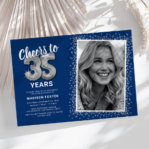 Invitation Tchin-Tchin pour les 35 ans Photo d'anniversaire