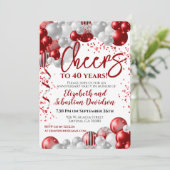 Invitation Tchin Tchin pour les 40 Ans - 40e Anniversaire de  (Debout devant)