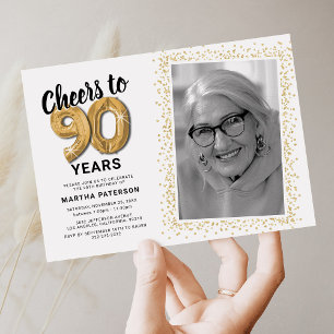 Invitation Tchin tchin pour quatre-vingt-dix ans Photo d'anni