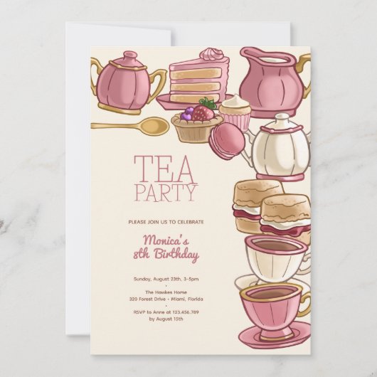 Invitation Tea anniversaire (Devant)