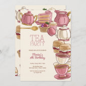 Invitation Tea anniversaire (Devant / Derrière)