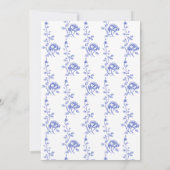 Invitation Tea bleu vintage et thé Rose (Dos)