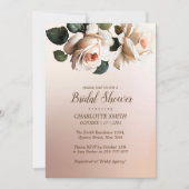 Invitation Tea Blush Fête des mariées Rose d'huile beige (Devant)