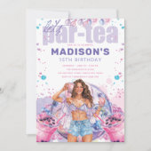Invitation Tea Boba coloré adolescent Anniversaire (Devant)