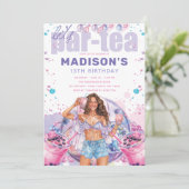 Invitation Tea Boba coloré adolescent Anniversaire (Debout devant)