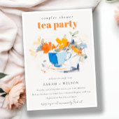 Invitation Tea Cup Floral moderne Couples Douche Tea Party