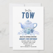 Invitation Tea for Two – Floral 2nd Birthday Party (Devant)
