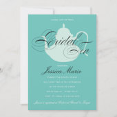 Invitation Tea nuptiale Pot de thé en argent Élégante Fête de (Devant)