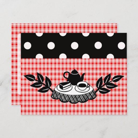 Invitation Tea Party (Devant / Derrière)