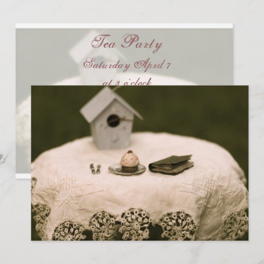 Invitation Tea Party (Devant / Derrière)