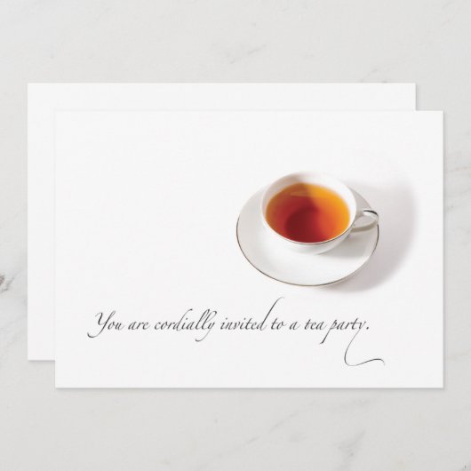 Invitation Tea Party (Devant / Derrière)