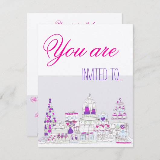 Invitation Tea Party (Devant / Derrière)