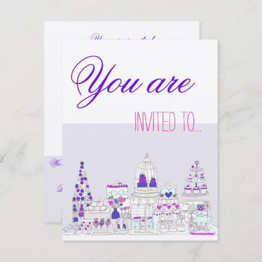 Invitation Tea Party (Devant / Derrière)