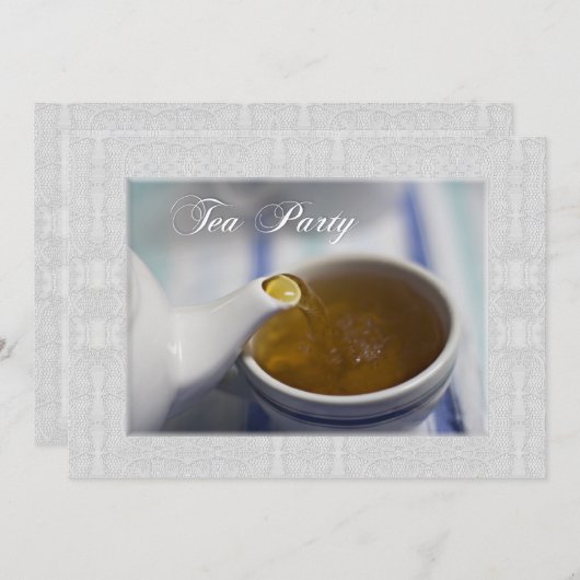 Invitation Tea Party (Devant / Derrière)