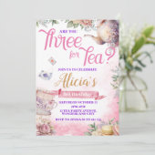 Invitation Tea Party 3e anniversaire, Tea Time Party (Debout devant)
