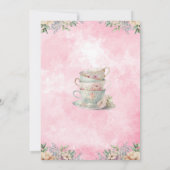 Invitation Tea Party 3e anniversaire, Tea Time Party (Dos)