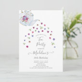 Invitation Tea Party 50e fête d'anniversaire (Debout devant)