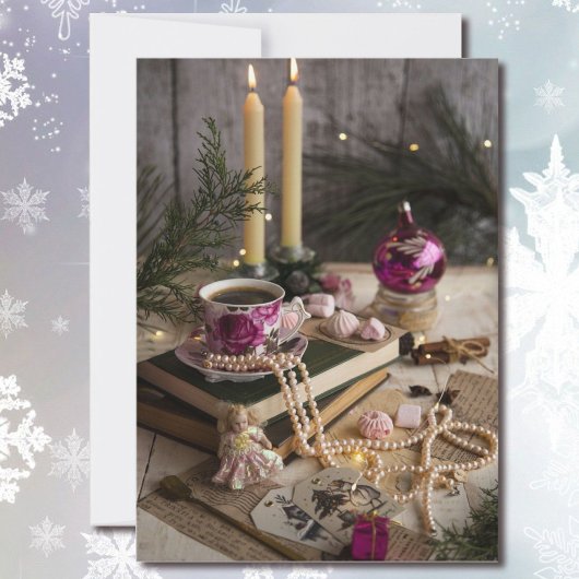 Invitation Tea Party à la maison de grand-mère pour Noël