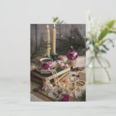 Invitation Tea Party à la maison de grand-mère pour Noël (Debout devant)