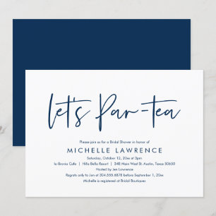 Invitation Tea Party après-midi, Fête des mariées Décontracté
