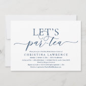 Invitation Tea Party après-midi, Mariée à être, Fête des mari (Devant)
