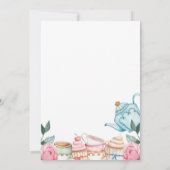 Invitation Tea Party Aquarelle Baby shower Floral (Dos)