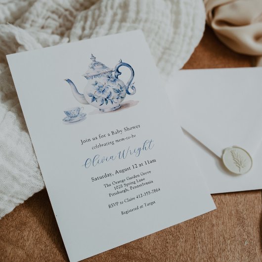 Invitation Tea Party baby shower