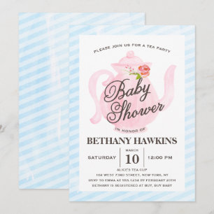 Invitation Tea Party baby shower   Baby shower
