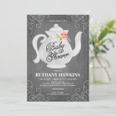 Invitation Tea Party baby shower | Baby shower (Debout devant)