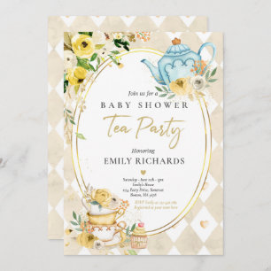 Invitation Tea Party Baby shower de bébés qui brassent sans d
