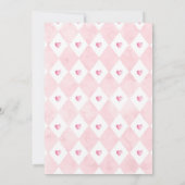 Invitation Tea Party Baby shower fille roses roses rose bébé  (Dos)