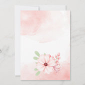 Invitation Tea party baby shower mignon lapin rose dans une t (Dos)