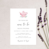 Invitation Tea Party Baby shower Mini Teapot rose