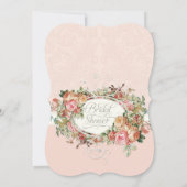 Invitation Tea Party Birthday Party Watercolor Roses élégants (Dos)