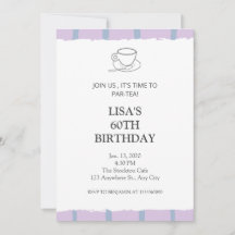 Tea party clair violet par thé 60e anniversaire