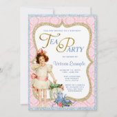 Invitation Tea Party d'anniversaire (Devant)