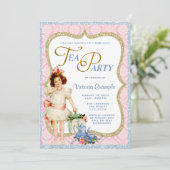 Invitation Tea Party d'anniversaire (Debout devant)