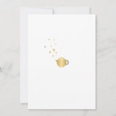 Invitation Tea Party Elégant Rose d'or moderne Baby shower (Dos)