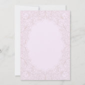 Invitation Tea Party Élégante dentelle pourpre Baby shower fi (Dos)