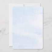 Invitation Tea Party Fête des mariées bleue Fleur sauvage jau (Dos)