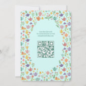 Invitation Tea Party Fête des mariées Cute CUSTOM QR Code (Dos)