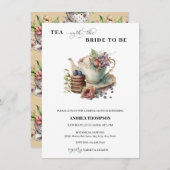 Invitation Tea Party | Fête des mariées de thé (Devant / Derrière)