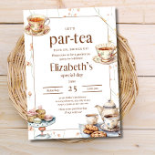 Invitation Tea Party Fête des mariées Jardin élégant Tea Part