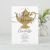 Invitation Tea Party Fête des mariées Noire Et Or (Debout devant)