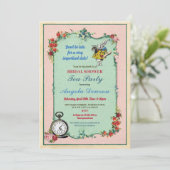 Invitation Tea Party Fête des mariées Teapot Wonderland Invit (Debout devant)