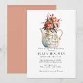 Invitation Tea Party | Floral Classic Fête des mariées (Devant / Derrière)