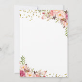 Invitation Tea Party Floral Rose Girl Anniversaire (Dos)