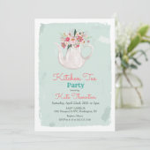 Invitation Tea Party Floral Thé de cuisine Thé de cuisine (Debout devant)
