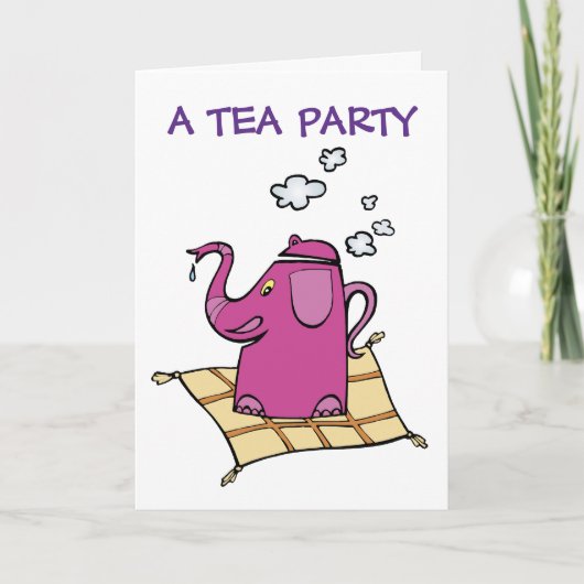 Invitation Tea Party : Flying Elephant Tea Kettle (Devant)